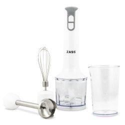 Blender de mana alb cu accesorii 600W