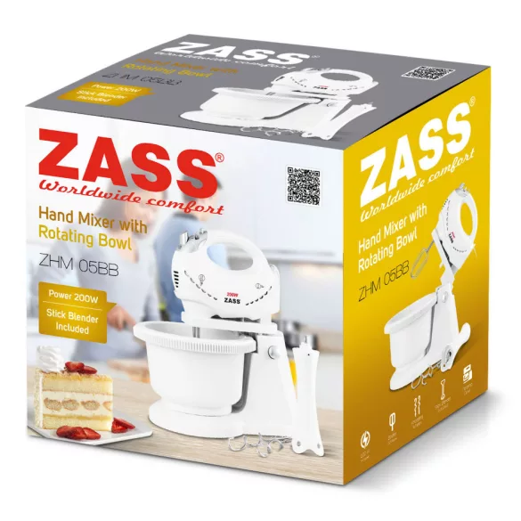 Mixer de masa cu vas si tocator 200W