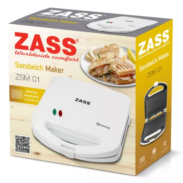 Sandwich maker alb 750W